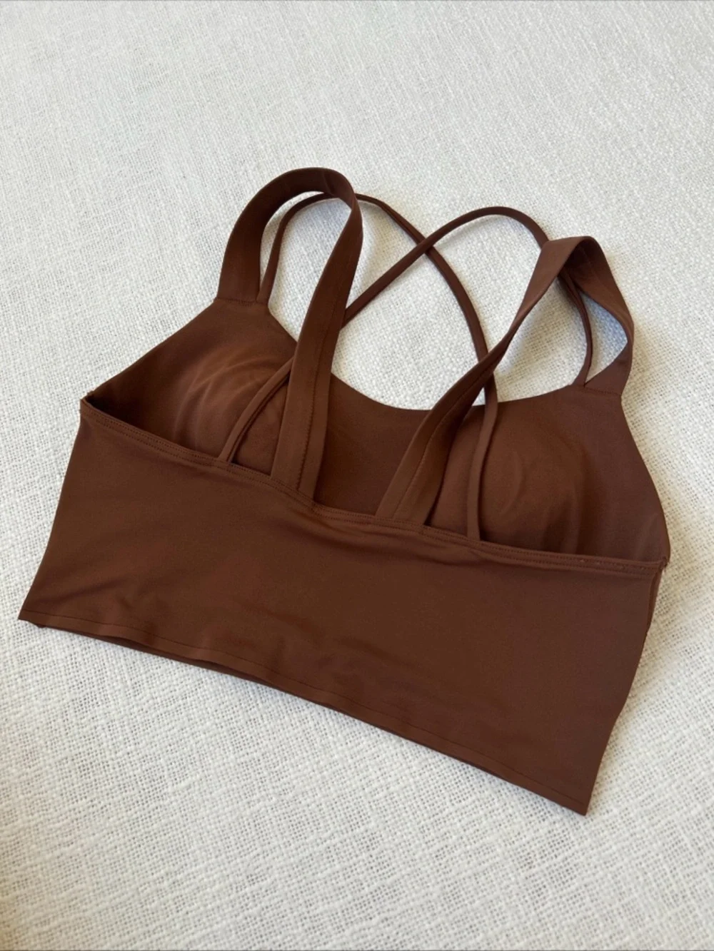 Lululemon Like a Cloud Longline Bra Light Support D/DD Cup Roasted Brown 4